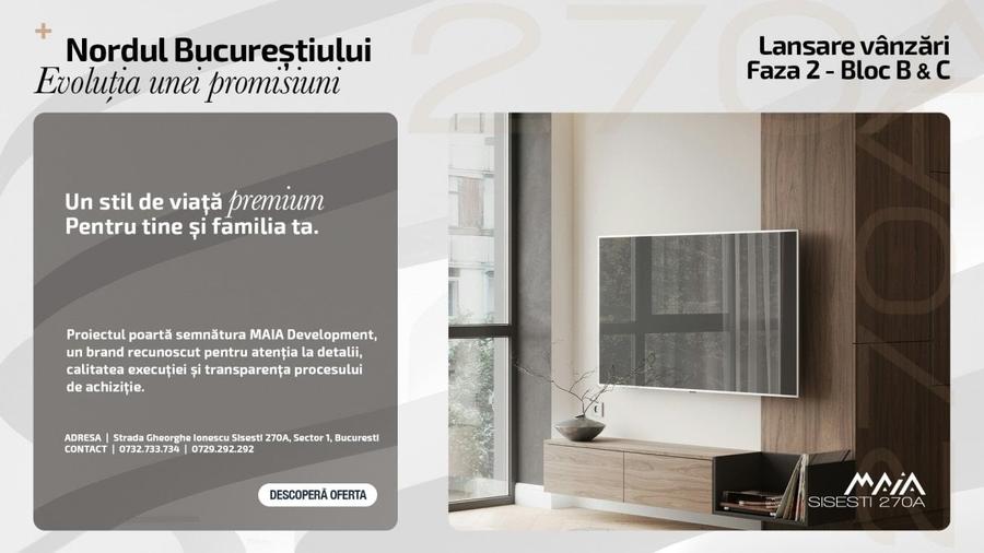 Apartament cu 2 camere decomandat în Sisești