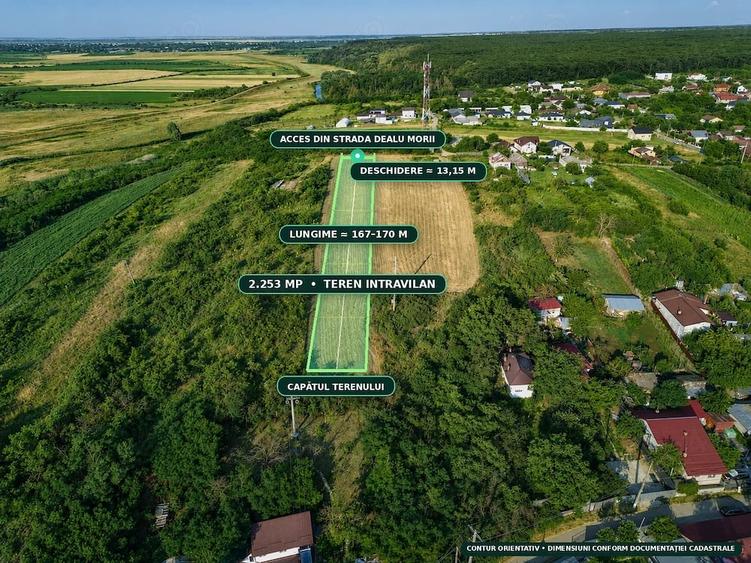 Teren de 2253 mp, în Comana