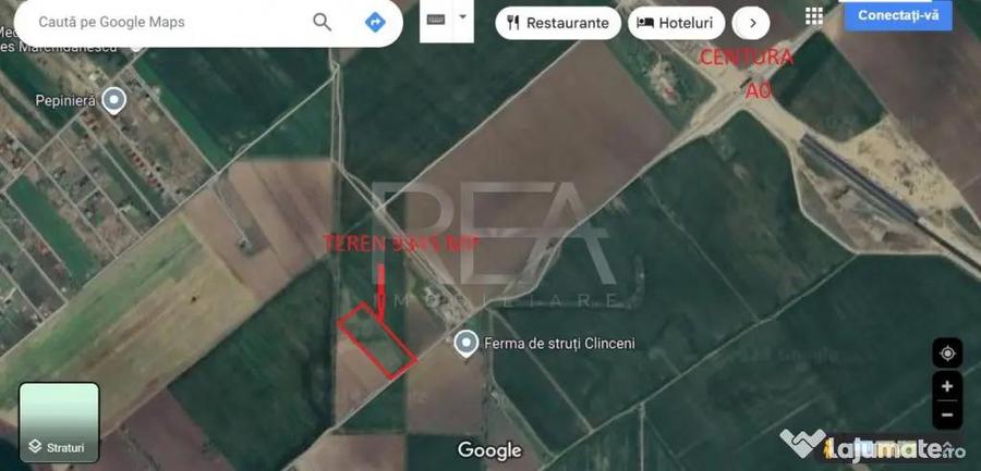 Teren de 9345 mp, în Clinceni
