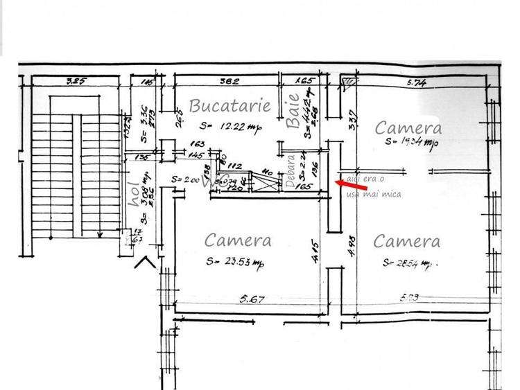 Apartament cu 3 camere în Horea