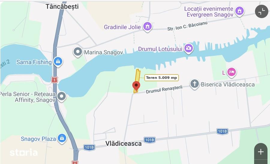 Teren de 5009 mp, în Snagov