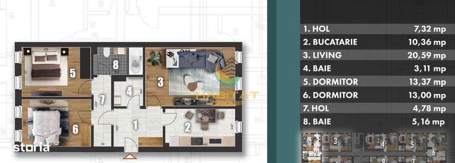 Apartament 3 camere / 78 mp / Metalurgiei - 3