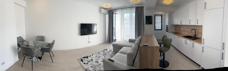 Apartament cu 2 camere semidecomandat, mobilat în Pipera