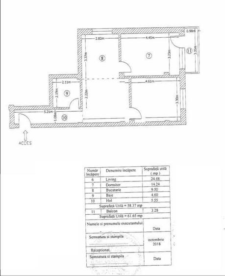 Apartament cu 3 camere în Est