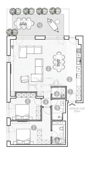 Apartament cu 3 camere semidecomandat în Grivița