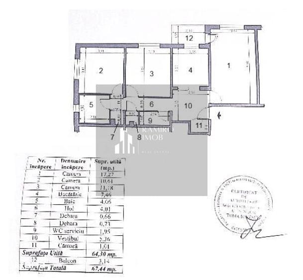 Apartament cu 3 camere decomandat în Berceni