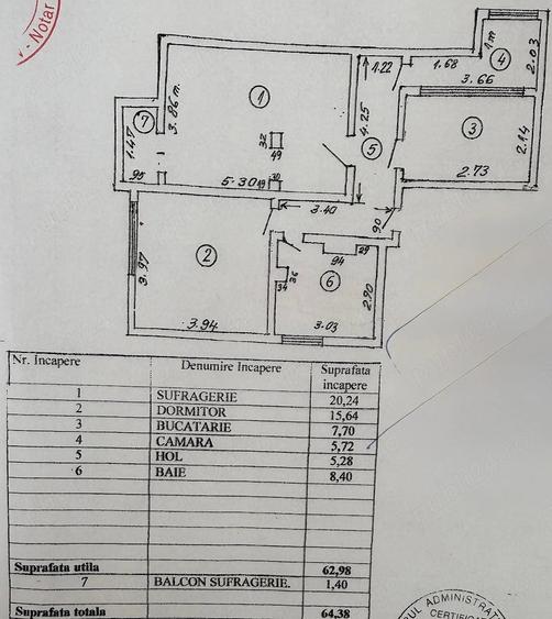 Apartament cu 2 camere decomandat în Sud