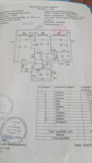 Apartament cu 3 camere decomandat în Drumul Taberei