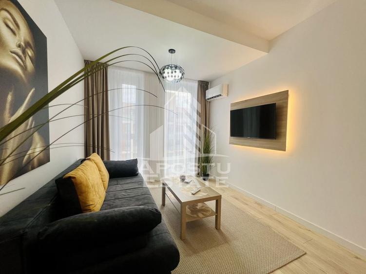 Apartament cu 2 camere semidecomandat, mobilat în Torontalului