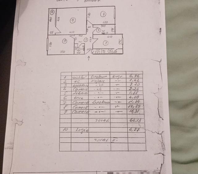 Apartament cu 3 camere în Tineretului