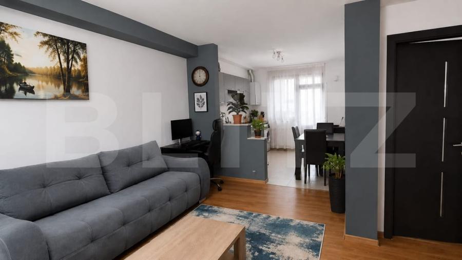 Apartament cu 2 camere semidecomandat, mobilat în Florești