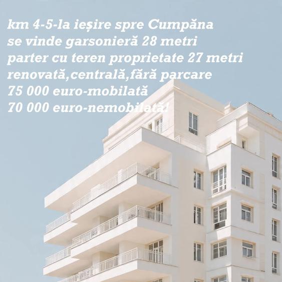 Garsonieră decomandată în Cumpăna