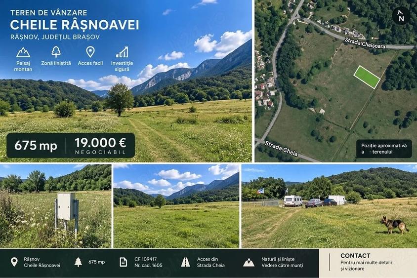 Teren de 675 mp, în Cheile Râșnoavei