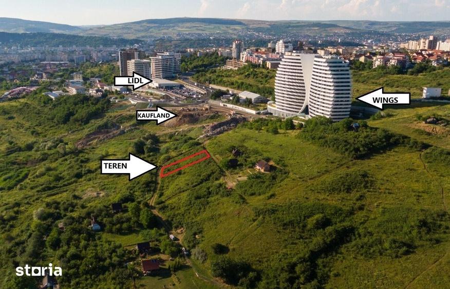 Teren construibil 814 mp, strada Frunzisului, langa Wings - 3