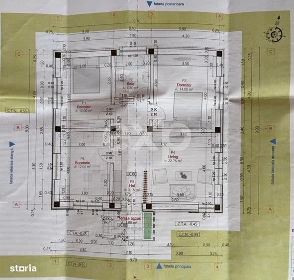Casă cu 3 camere în Cornățel