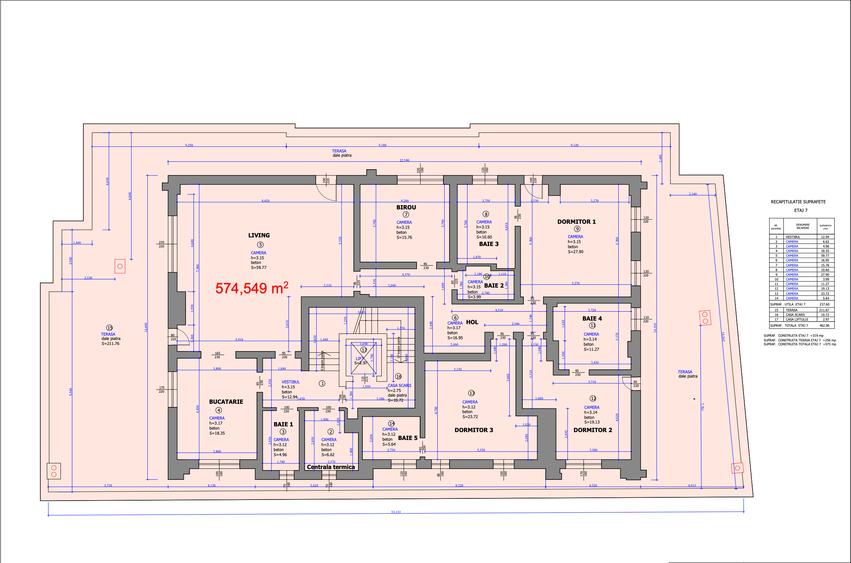 Penthouse cu 5 camere în Dorobanți