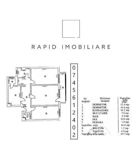 Apartament cu 3 camere decomandat în Micro 39