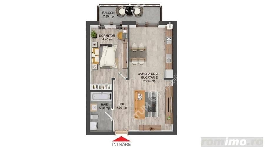 Apartament cu 2 camere în Central