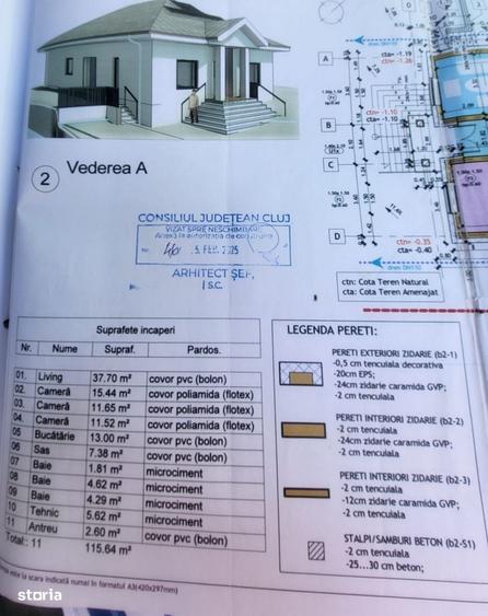 Casă cu 4 camere în Chinteni