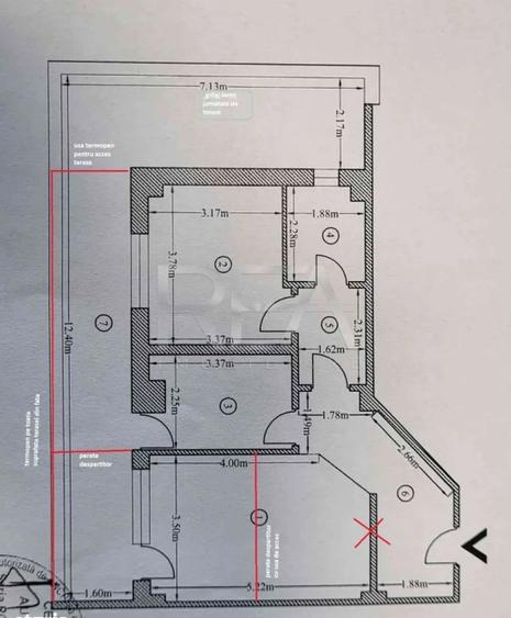 2 camere reconfigurat în 3 camere | Terasă | Parcare - 10