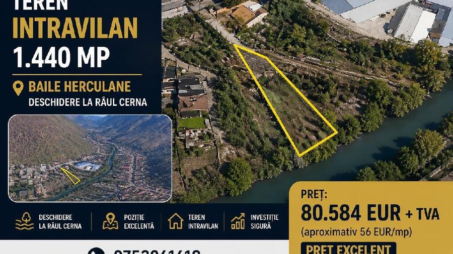 Teren Construcții intravilan de 1440 mp, în Central