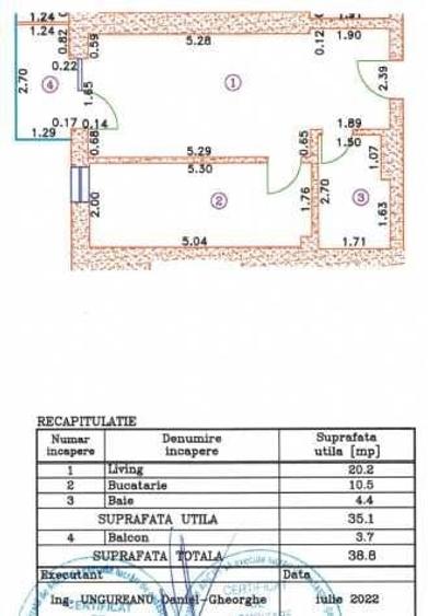 Garsonieră decomandată în Romană
