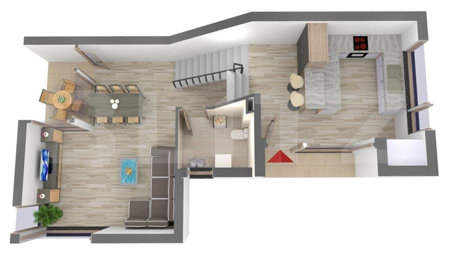 Duplex cu 4 camere cu Teren 365 Mp în Dezmir