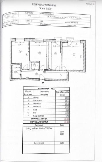 Apartament cu 3 camere decomandat în Rahova
