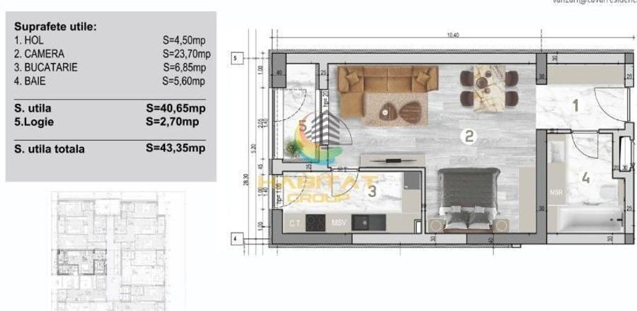 Garsoniera in bloc nou 43 mp Reducere 2000 euro din pret - 4