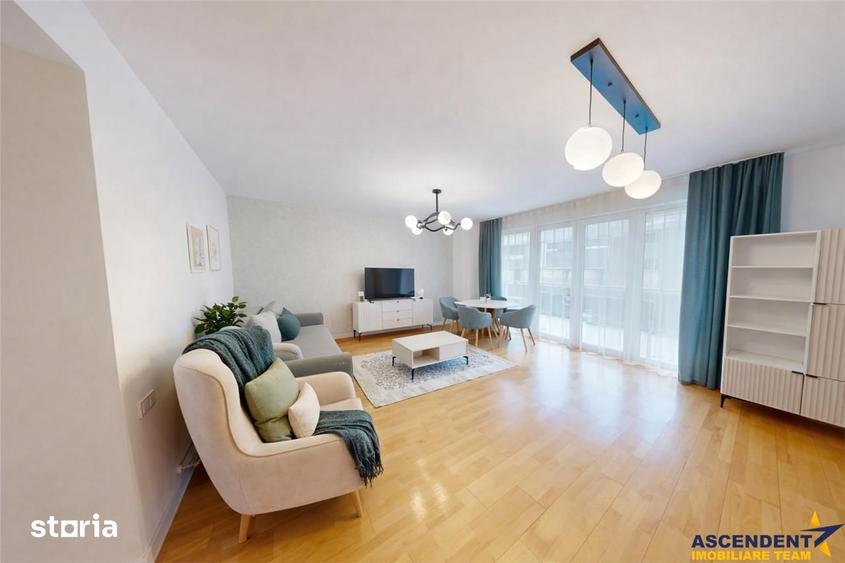 Apartament cu 4 camere, mobilat în Central