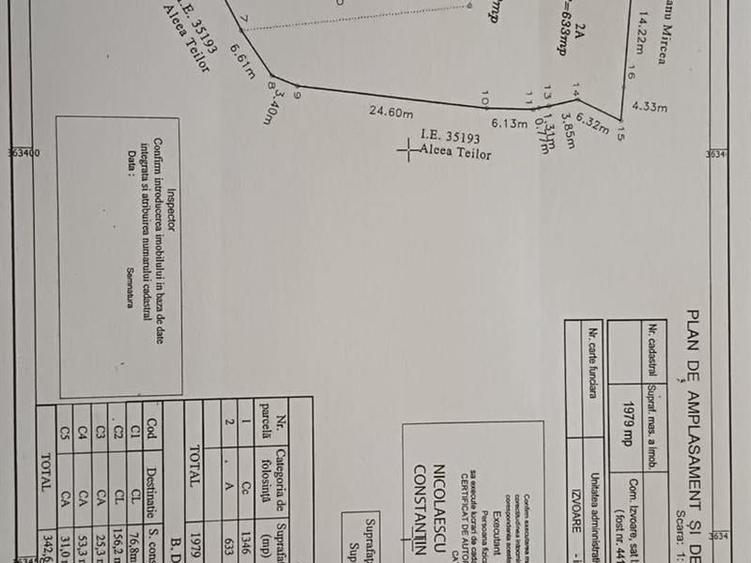 Casă individuală cu 4 camere cu Teren 2000 Mp în Exterior Nord