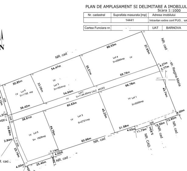 Teren Construcții intravilan de 14441 mp, în Bârnova