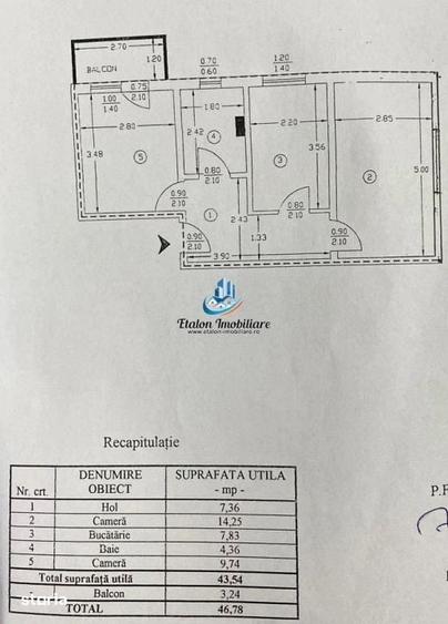 Apartament cu 2 camere decomandat în Precista