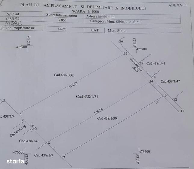 Vanzare teren intravilan 4.000 mp Sibiu, zona Campsor (UTR U09 / L4) - 4