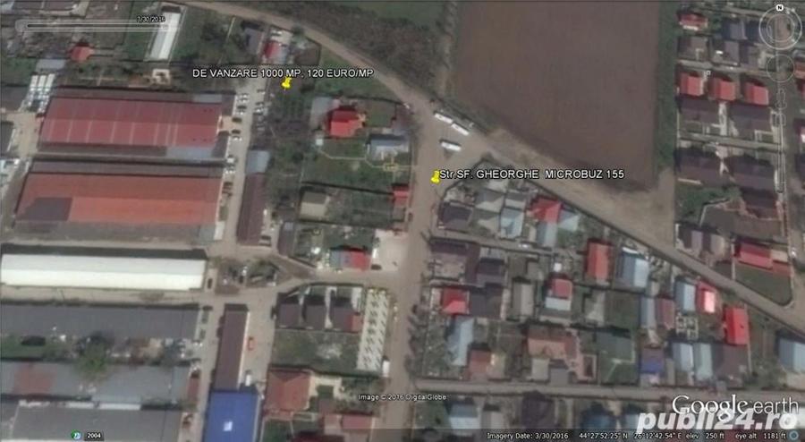 Vand 1343 MP teren Str.SF. GHEORGHE nr 20 oras PANTELIMON - 120 e mp - 1