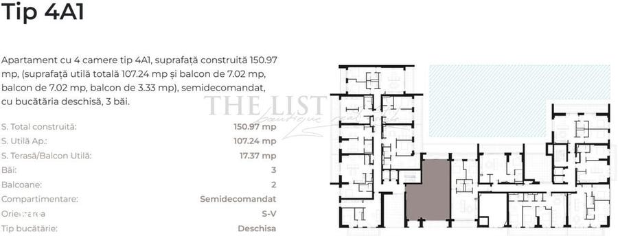 Apartament cu 4 camere în Central