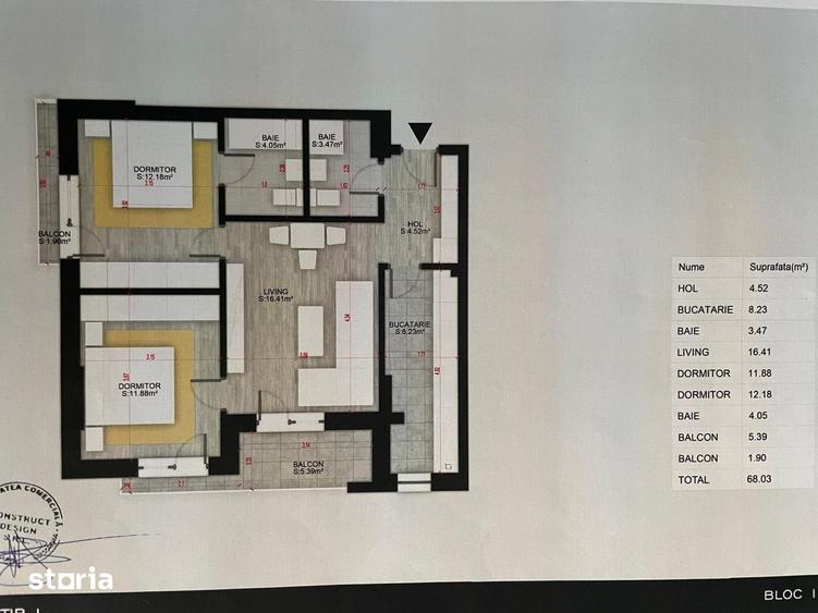 Apartament cu 3 camere semidecomandat în Theodor Pallady
