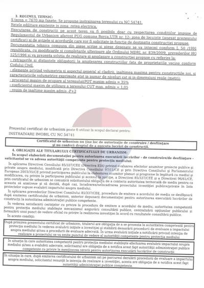 Teren de 7670 mp, în Borca