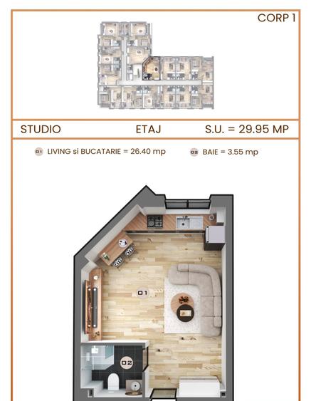 GARSONIERA SPATIOASA IN BLOC NOU - COMISION 0% - TVA INCLUS - MILITARI RESIDENCE - 4
