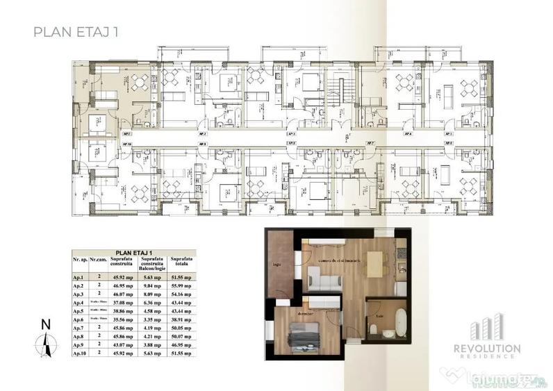 Apartament cu 2 camere decomandat în Orașul Vechi