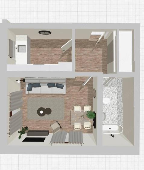 Apartament cu 2 camere decomandat în Central