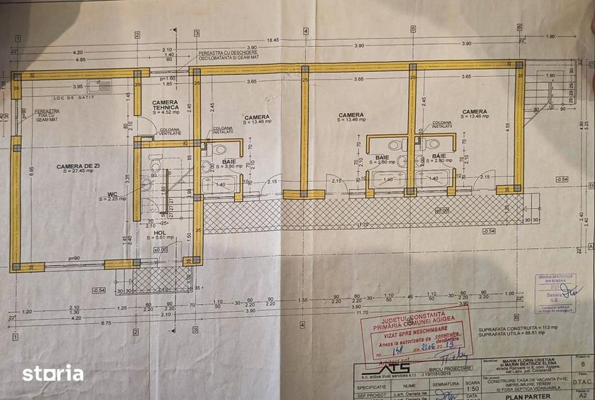 Casă cu 10 camere cu Teren 394 Mp în Agigea