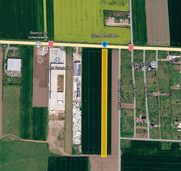 Teren Construcții intravilan de 10000 mp, în Brănești