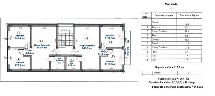 Apartament 3 camere finisat LA CHEIE - Turnisor Sibiu - 6