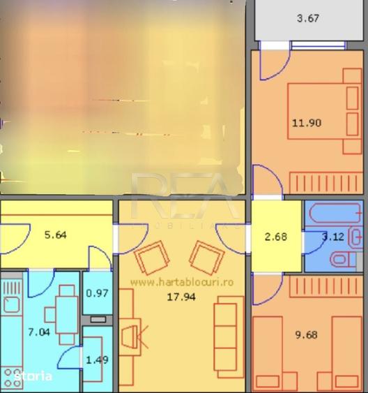 Apartament cu 3 camere semidecomandat în Drumul Taberei — fotografia 3
