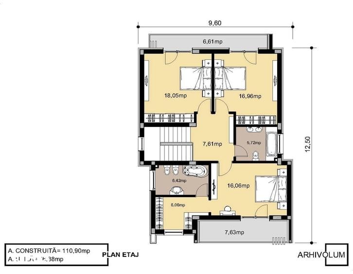 Casă cu 5 camere cu Teren 379 Mp în Central