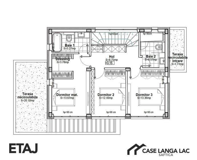 Casă cu 4 camere în Săftica
