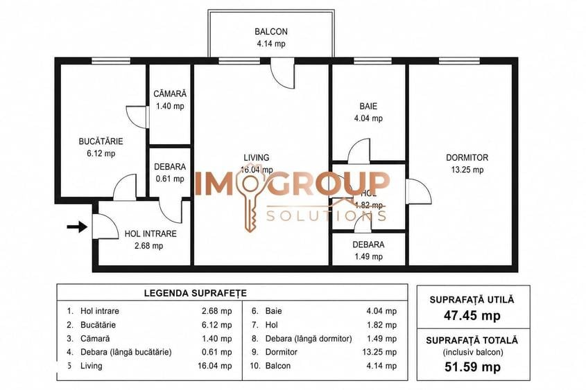 TATARASI - ETAJ 2 - BLOC FARA RISC - APARTAMENT CU 2 CAMERE - 1