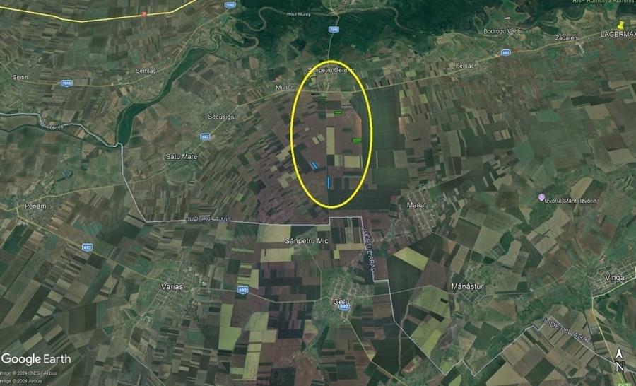 Teren de 357800 mp, în Sânpetru German