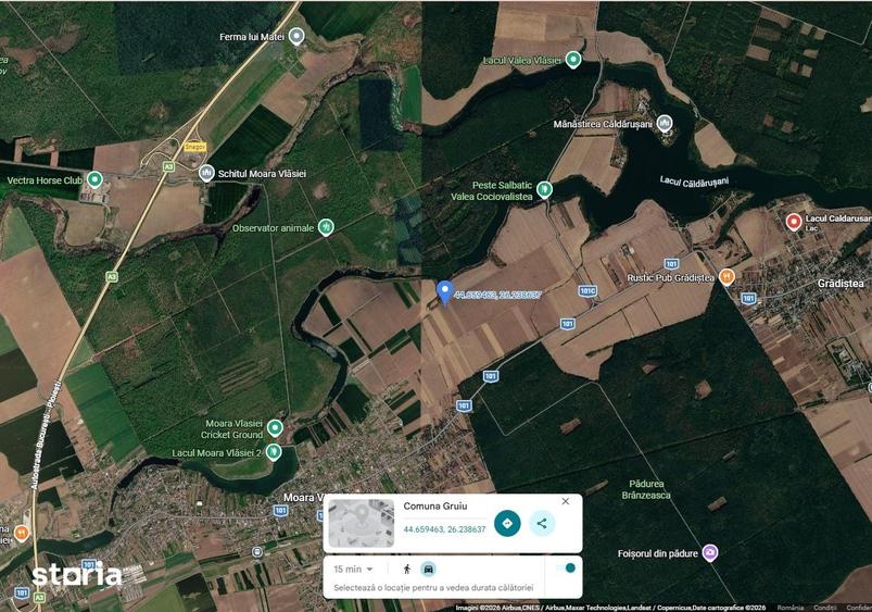 Parcela teren de 494 mp, acces u?or , la 35 km de Bucuresti - 2